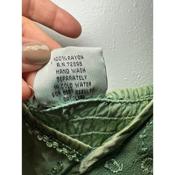 L.S.I green vintage ruffle fairy grunge y2k tank top womens fairygoth festival - Picture 4 of 8